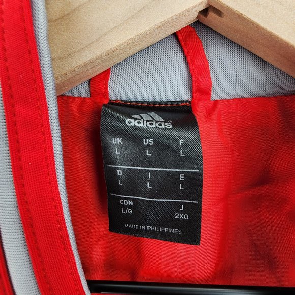 VTG Los Angeles Clippers Jacket Mens Large Silver Red NBA Court Warm Up Adidas - Picture 7 of 16